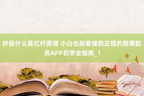 炒股什么是杠杆原理 小白也能看懂的正规的股票配资APP初学全指南_1