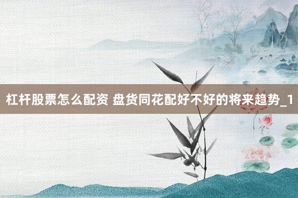 杠杆股票怎么配资 盘货同花配好不好的将来趋势_1